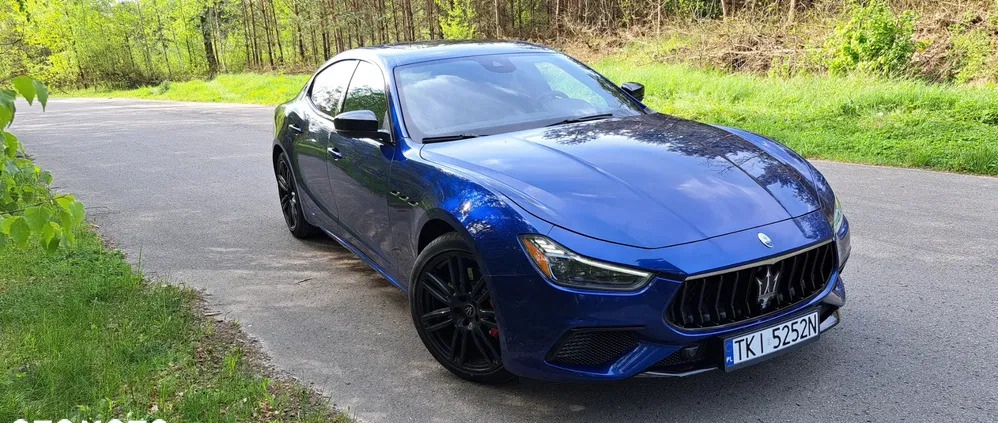 maserati świętokrzyskie Maserati Ghibli cena 299000 przebieg: 16100, rok produkcji 2021 z Pasłęk